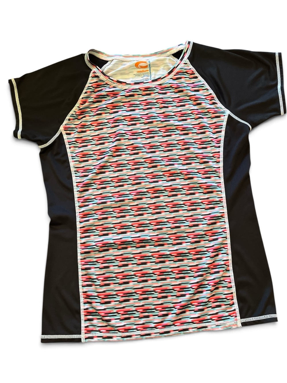 😁 5/$25 O’Rageous Women’s Short Sleeve Swim Rash Guard Top size M